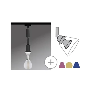 Paulmann URail DecoSystems Pendel E14 schwarz matt 1,35 m max. 20 W