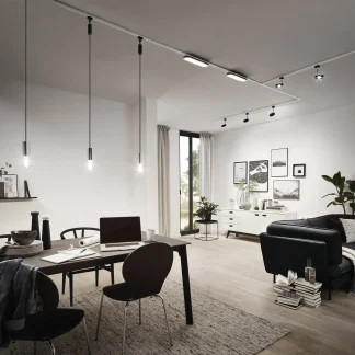 Paulmann URail LED Panel Loop schwarz matt chrom 38 cm 7 W