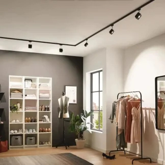 Paulmann URail LED Einzelspot Cube schwarz matt chrom 8 W