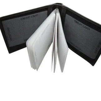 Kartenetui Leder schwarz 10,3 x 7,5 cm