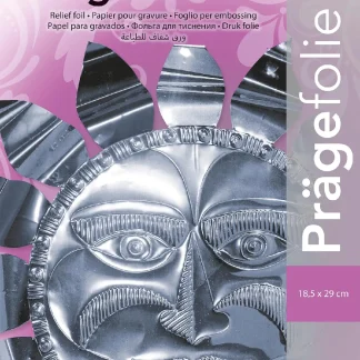 Glorex Prägefolie silber Hartmetall 19 x 30 cm, 3 Blatt