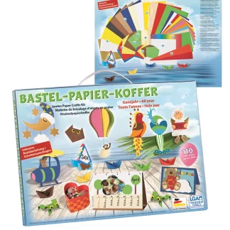 Glorex Bastelpapier-Koffer 110-teilig