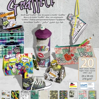 Glorex Motivblock Graffiti 24 x 34 cm, 20 Blatt