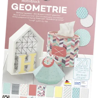Glorex Motivblock Geometrie 24 x 34 cm, 20 Blatt