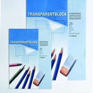 Glorex Transparentpapierblock 80g A3 , 25 Blatt