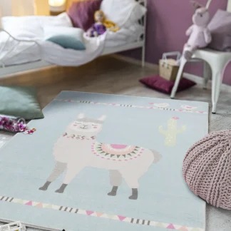 LUXOR Living Teppich Lama Lulu blau, 120 x 170 cm