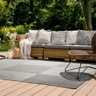 Andiamo Outdoorteppich Arizona grau-anthrazit, 133 x 190 cm