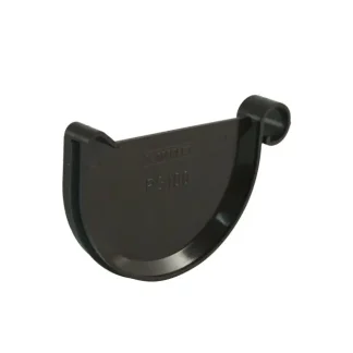 Marley Rinnen-Endstück NW 125 mm, für links und rechts, halbrund, braun