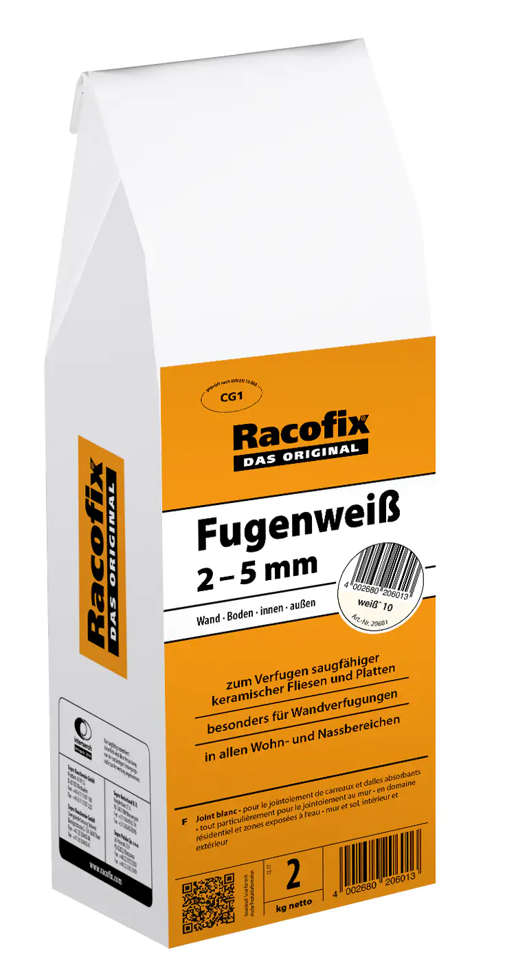 Racofix Fugengrau 2 - 5 mm weiß 2 kg