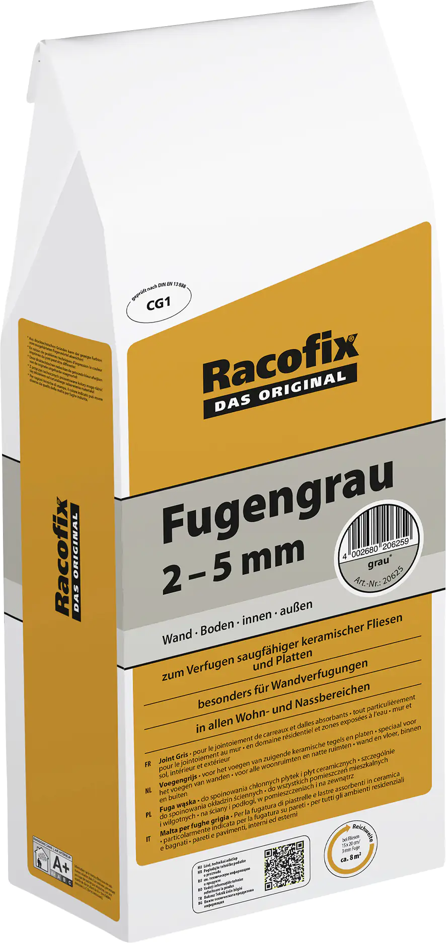 Racofix Fugengrau 2 - 5 mm grau 5 kg