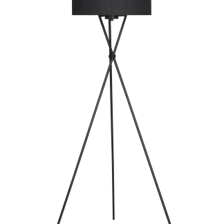 Di-Ka Stehleuchte Textil Dreibein schwarz