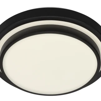 Briloner LED Deckenleuchte Cake schwarz mit Doppelrahmen