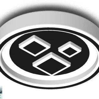 Briloner CCT LED Deckenleuchte Bricks schwarz-weiß Ø 38,5 cm dimmbar ww-kw