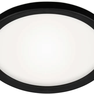 Briloner LED Panel Slim Ø 19 cm, schwarz, utraflach