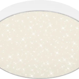 Briloner LED Deckenleuchte Flame Star weiß Ø 28,7 cm mit Sternenhimmel