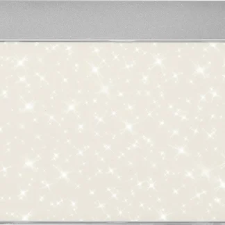 Briloner LED Deckenleuchte Flame Star silber 21,2 cm mit Sternenhimmel