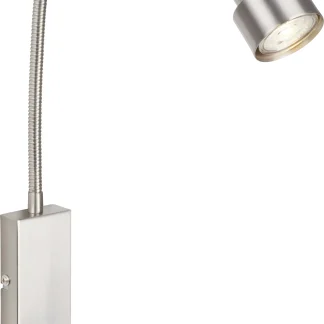 Briloner LED Touch Wandleuchte Tusi nickel-matt 5W, warmweiß