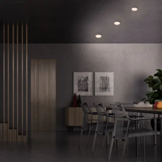 Di-Ka LED Einbauleuchte Plat 3er Set weiß Ø 7,5 cm 3W, warmweiß