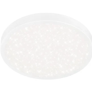 Briloner LED Deckenleuchte Runa Ø 38 cm, Metallrahmen weiß, Sternencover
