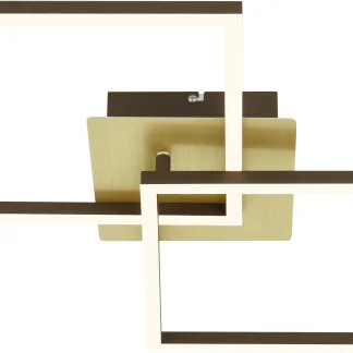 Briloner LED Deckenleuchte 62 cm, goldfarben braun, drehbar