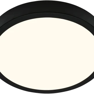 Briloner LED Deckenleuchte Runa Ø 28 cm, Metallrahmen schwarz