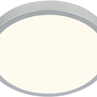 Briloner LED Deckenleuchte Runa Ø 38 cm, Metallrahmen silber