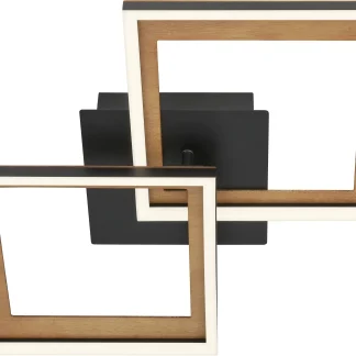 Briloner LED Deckenleuchte Frames 44 cm schwarz drehbar