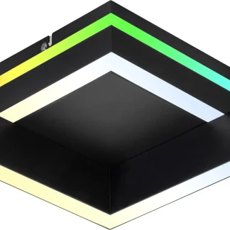 Briloner LED Deckenleuchte Frame Back 64,5 cm, schwarz, RGB CCT