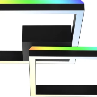 Briloner LED Deckenleuchte Frame Back 64 cm, schwarz, RGB CCT