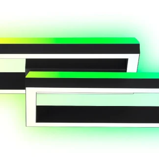 Briloner LED Deckenleuchte Frame Back 119,5 cm, schwarz, RGB CCT