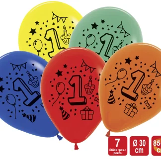 TIB Heyne Luftballon Zahl 1 7 Stück