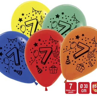 TIB Heyne Luftballon Zahl 7 7 Stück