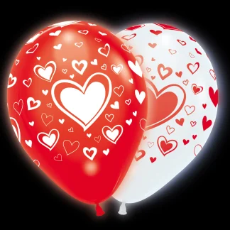 TIB Heyne LED Luftballons Herzen leuchtend 4 Stück