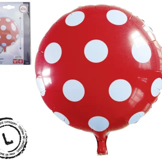 TIB Heyne Folienballon Punkte rot 1 Stück
