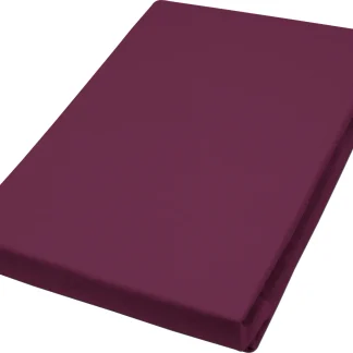 Vario Jersey-Spannbetttuch Elastan für Topper bordeaux, 190 x 200 cm