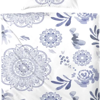 Vario Bettwäsche Renforce Mandala blau, 135 x 200 cm