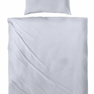 Mako-Satin-Bettwäsche silber, 135 x 200 cm