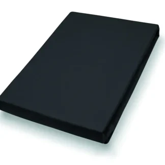 Vario Jersey-Spannbetttuch schwarz, 100 x 200 cm