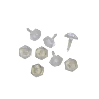 Gardinia Faltenstecker glasklar, 50 Stück
