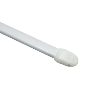 Gardinia Vitragestange flach weiß, Ø 11 mm, ausziehbar 80-120 cm