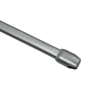 Gardinia Vitragestange flach, Ø 11 mm, ausziehbar 40 - 65 cm, silber-matt