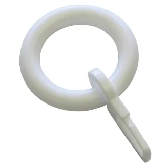 Gardinia Ringe für Vitragestangen mit Haken, weiß, 10-er Pack