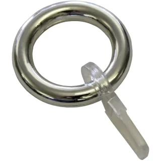 Gardinia Ringe für Vitragestangen mit Haken, chrom, 10-er Pack