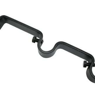 Gardinia Doppelträger Memphis Ø 16 mm, schwarz, 2-er Pack