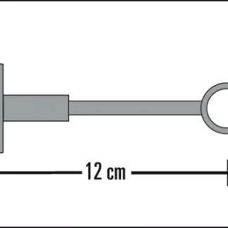 Gardinia Traeger Chicago 1-läufig geschlossen, Ø 20mm, weiß, 12 cm