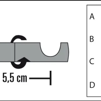 Gardinia Deckenträger Adapter Chicago edelstahl, 5,5 cm, Ø 20 mm