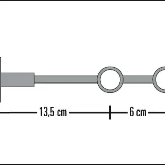 Gardinia Träger Memphis geschlossen edelstahl-optik, Ø 16 mm