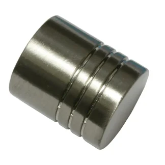 Gardinia Endknopf Zylinder zu Stilprogramm Memphis, Ø 16 mm edelstahl-optik