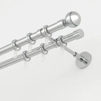 Gardinia Endkappe zu Stilprogramm Chicag,o Ø 20 mm, chrom, 2-er Pack