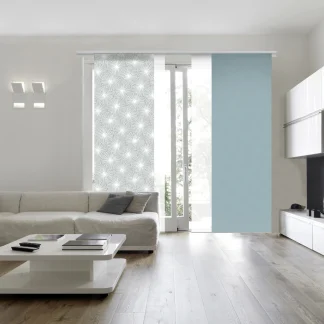 Gardinia Flächenvorhang Uni schilfgrün, 60 x 245 cm